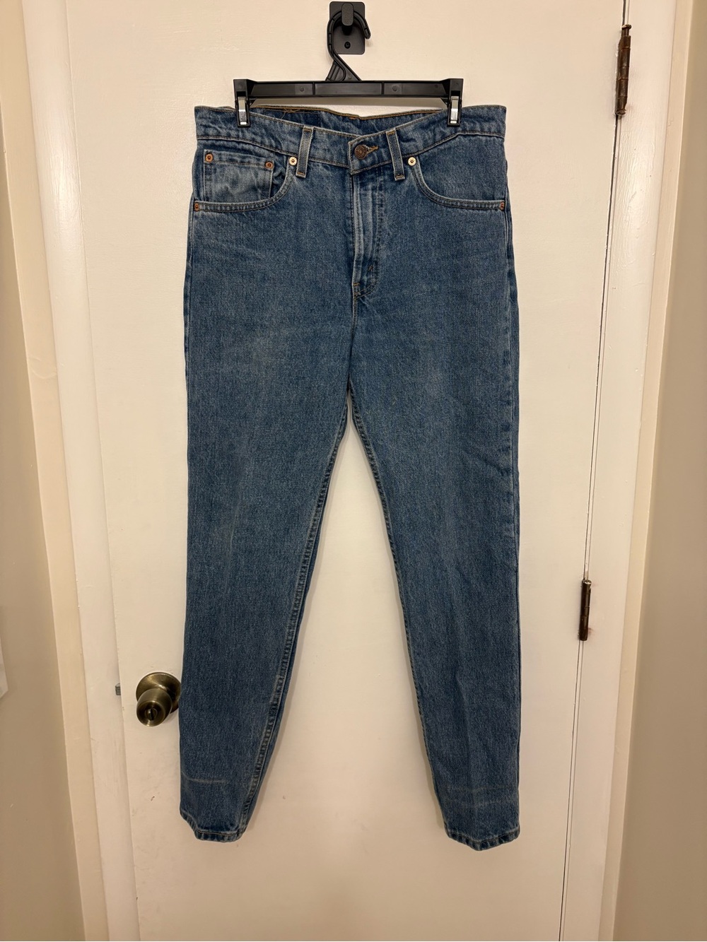 Vtg 90s Levis 512 Slim Fit Tapered Leg Jeans Made in USA Medium Wash 32x30
